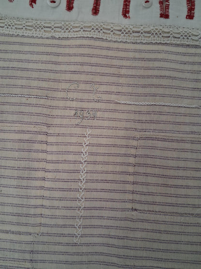 Travaux d'exercices de couture et de broderies écolière