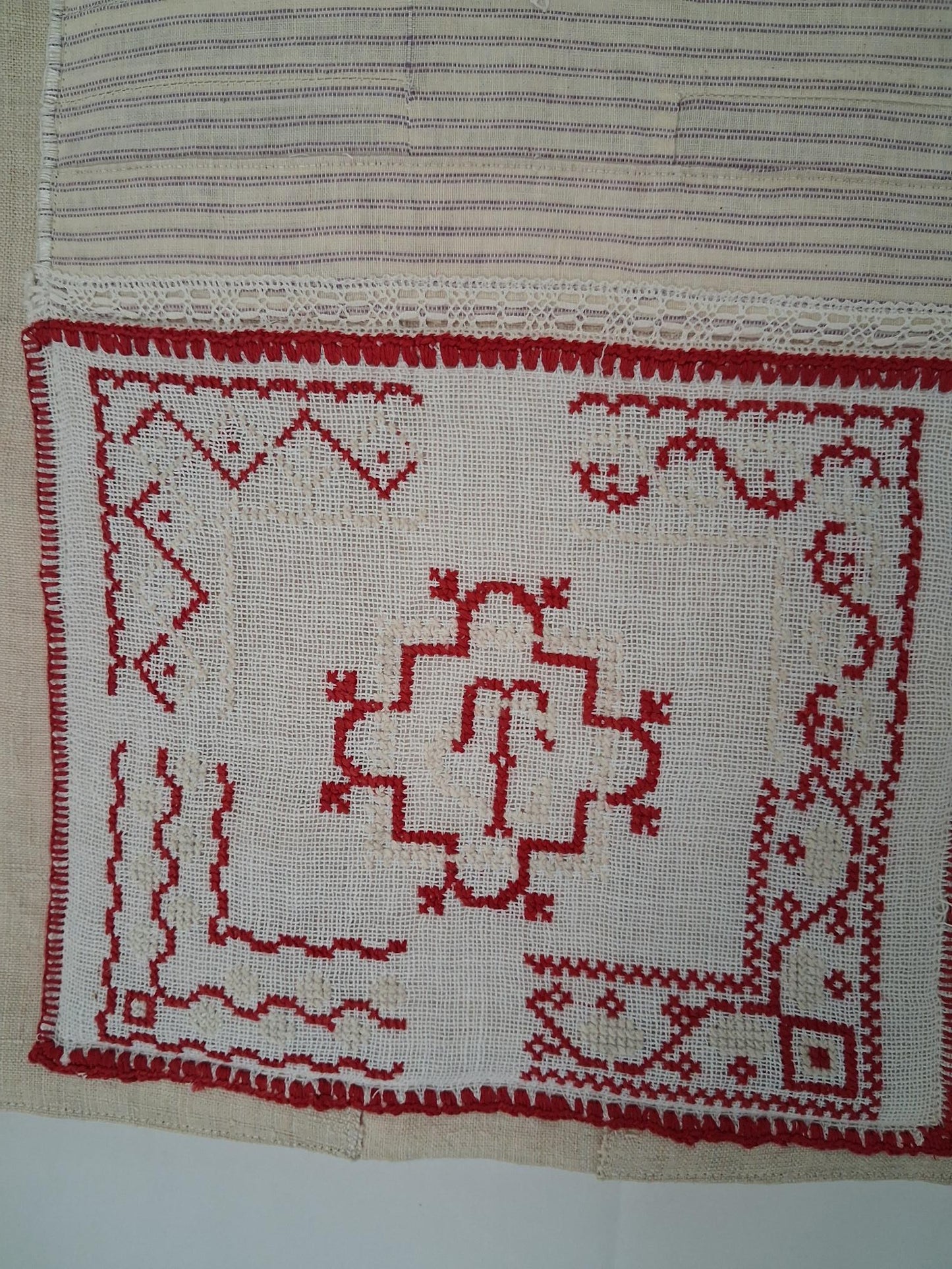 Travaux d'exercices de couture et de broderies écolière