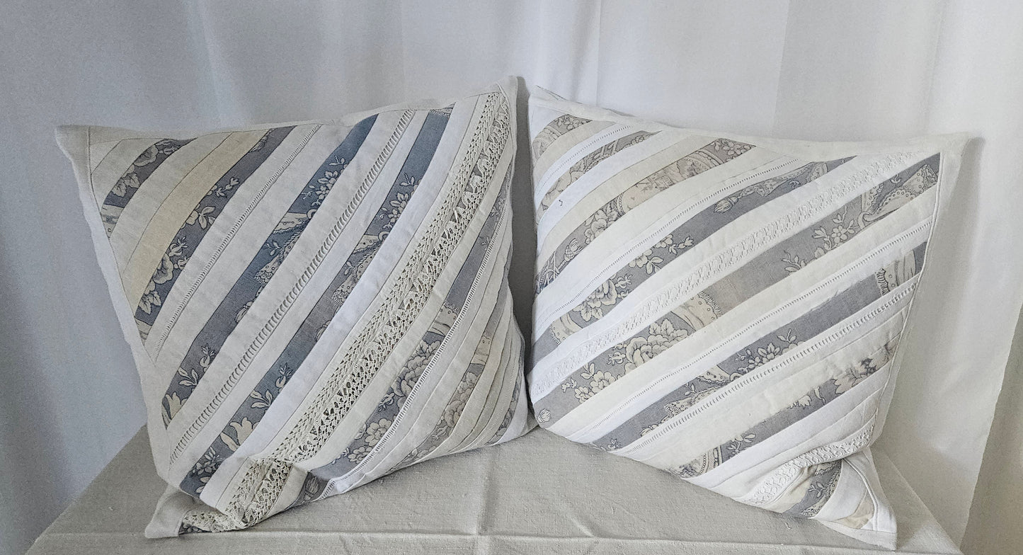 LOT DE 2 HOUSSES DE COUSSINS 55 X 55